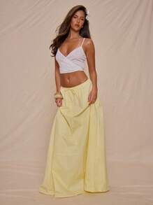 MUSERA Thin Strap Wrap Front Pointelle Cropped Cute Elegant Cami Top For Spring Summer Vacation Sweet Escape - White - View 5