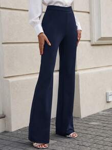 SHEIN Clasi Einfarbige elegante Schlaghose für den Lässig Stil, geeignet für den täglichen Gebrauch