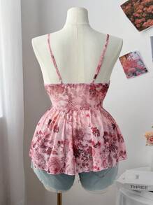 Sweetra 女式大码印花休闲吊带背心，春夏