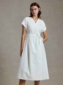 Briarwyn 1 chiếc váy ngắn tay dài dệt trơn cho nữ mùa hè 0utfits dành cho phụ nữ và trang phục đi biển dành cho phụ nữ trang phục tốt nghiệp váy thanh lịch dành cho phụ nữ - trắng - Xem 7