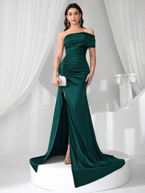 Coutiva 1pc Women's Formal Evening Gown (Heavy Embellishment),Graduation Gift Graduation Dress, Women's Fashion Formal Dress Maxi Dress, Beaded Design, Body Sequins, Suspender Summer Dress For Women, Party Dress, For Wedding Guest