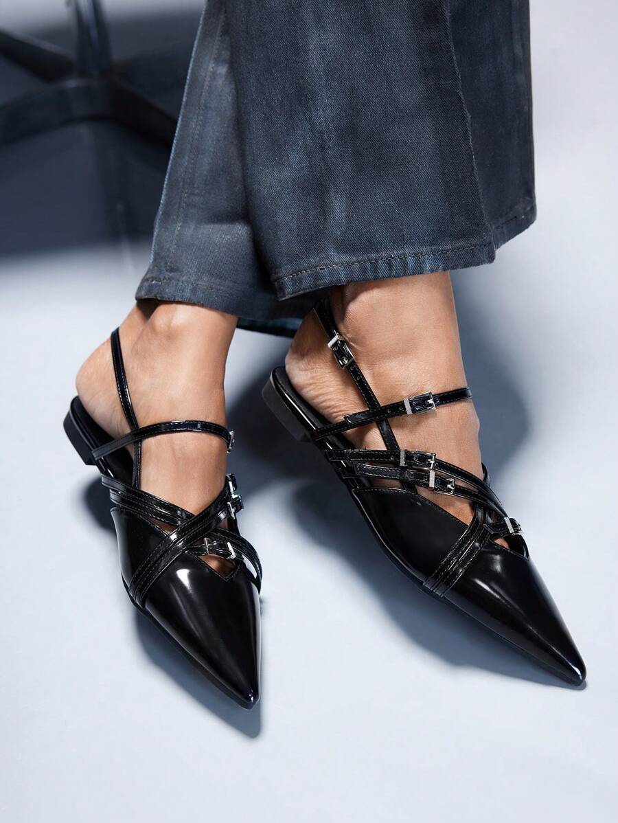 CUCCOO GRLICON 女士 Y2K 朋克风格高跟鞋，适合摩托车、酷女孩、万圣节、圣诞节、派对装扮 - 黑色 - 查看 1