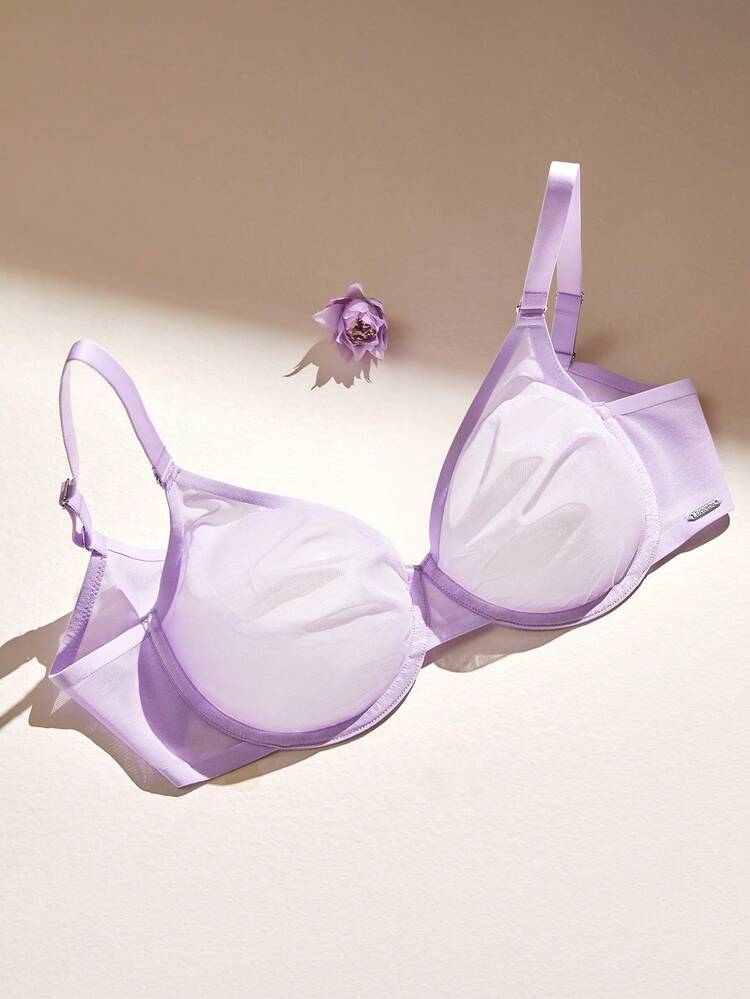 Plus Unlined Breathable Mesh Bra