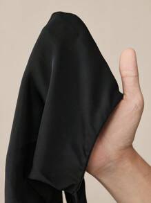 BizChic Áo hai dây hở lưng màu đen thanh lịch cho nữ, đi làm hàng ngày, đi chơi, đám cưới, lễ hội âm nhạc, tốt nghiệp, có dây xích kim loại và dây chéo, mùa hè - màu đen - Xem 7