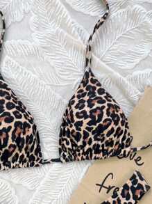 Swim Vcay Bikini hở lưng nhiều màu in họa tiết da báo mới của phụ nữ Bikini gợi cảm cắt cao - Nhiều màu - Xem 4