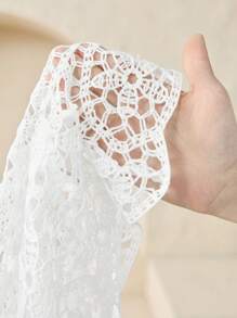 Ontre Váy che thân không tay cổ tròn màu trắng trong suốt độc quyền dành cho nữ vào mùa hè - trắng - Xem 8