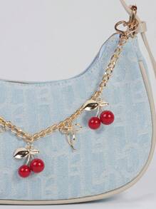 ROMWE Kawaii 1 chiếc dây chuyền hình quả anh đào đỏ dễ thương, thích hợp để trang trí mặt dây chuyền cho túi vuông nhỏ - Nhiều màu - Xem 5