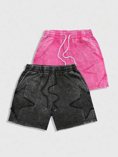 Street Life Pantalones cortos casuales de hombre con cintura con cordón, verano