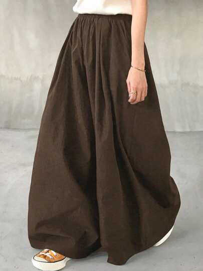 FRIFUL Women's Black Loose Wide-Leg Pants & Culottes, Spring