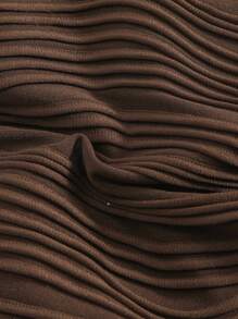 Swim Vcay Women's Solid Color Textured Swimsuit Set, For Vacation & Beach For Summer - Brown - View 6