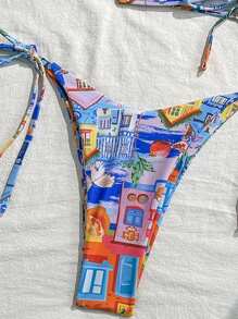 Swim Vcay 游泳三件套夏季海滩度假服装女士比基尼套装 - 彩色 - 查看 3