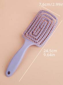 1 件紫色/粉色/黑色大号弯梳，适合长发女性，蓬松高发量，驱蚊发梳，造型气囊和镂空设计，颜色随机，适合旅行、户外、运动、办公室、学校、发夹、发饰 Va 的身体护理