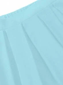 Celure Gonna a-line in chiffon di tinta unita per donne in taglie forti