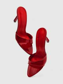 CUCCOO BIZCHIC Women's Pointed Toe High Heel Sandals For Party Occasions - Red - View 9