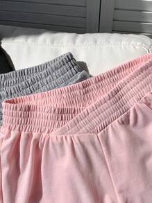 Comfortcana 3 chiếc quần short lưng thun đơn giản cho nữ mùa hè - Nhiều màu - Xem 5