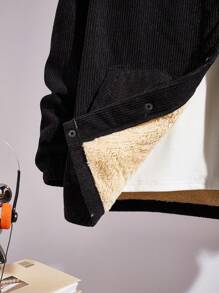 1pc Tween Boy Hooded Thermal Lined Jacket, Suitable For Autumn Winter Schoolwear, Outdoor Sports, Casual Occasions