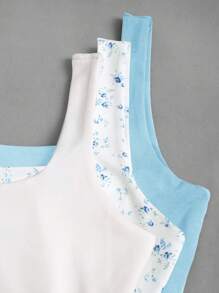 Sweetra Women Casual Square Neck Ruffle Cami Top, Summer - Multicolor - View 8