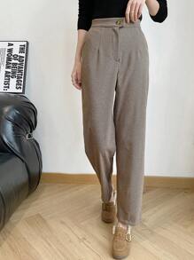 EMERY ROSE 女士时尚修身长裤，适合冬季 - 棕色 - 查看 5