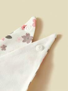 4pcs/Pack Ditsy Floral Allover Print Soft Cotton Absorbent Bandana Scarf, Suitable For All Seasons - Multicolor - View 4