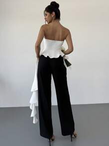 Firerie Nueva blusa versátil de verano informal con volantes en blanco para mujer, apta para atuendos de vacaciones, festivales, blusas elegantes, vestidos de invitada a una boda, ropa de iglesia