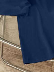 Manfinity Joysei Men's Summer Casual Navy Panda Printed Short Sleeve T-Shirt - Navy Blue - View 3