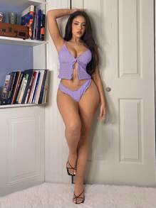 Swim Mod Women's Tank Top Bikini, Made With Specialty Fabric For Summer Beach Vacation