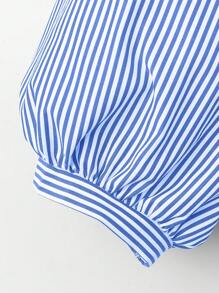 Flirla Bộ 2 chiếc sọc cỡ lớn, thời trang cho mùa hè - Màu xanh nhạt - Xem 3