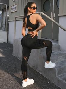 Slayform Women's Solid Color Sport Leggings, Fashionable Yoga Pants