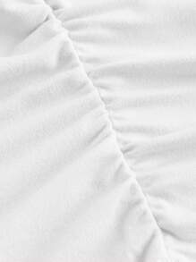 SHEIN BAE 3 件套女士休闲 U 领收褶弹力短袖 T 恤，适合夏季 - 彩色 - 查看 9