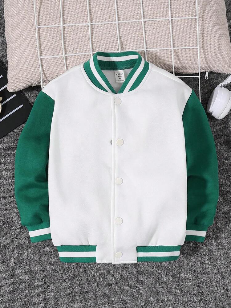Young Boy Casual, Comfortable, Stylish, Simple, Soft, Practical, Warm, Color-blocking Fleece Jacket With Playful Cartoon Print On The Back And 3d Color-blocking Feet Design, Suitable For Autumn And Winter