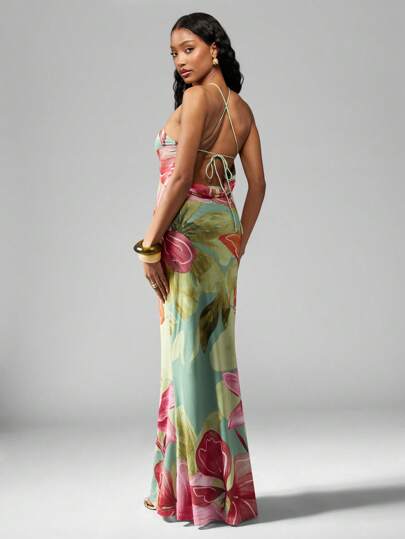 slim fit dress slacks Vintage Halter V Neck Beaded Appliques 90s Prom Dress Mermaid Evening –  shinydress main image 1