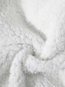 SHEIN Young Boy Casual Cute Loose Fit Hooded Fleece Jacket With 3d Pockets, Autumn Winter - Blue - View 6