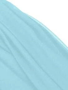 Celure Gonna a-line in chiffon di tinta unita per donne in taglie forti