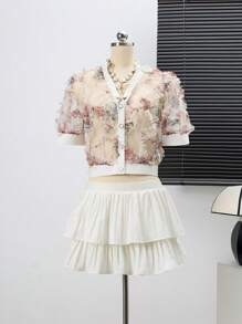 Chiquease Blusa de mujer con estampado floral colorido 3D, surtido de estampados