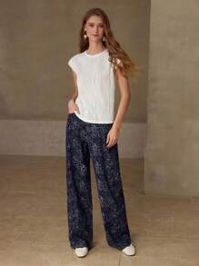 MOTF PREMIUM TEXTURED SHORT SLEEVE KNIT TOP - White - View 6