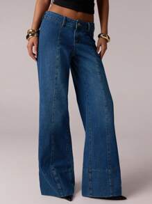 Forever 21 Spring Casual Loose Fit Straight Leg Office/Commute/Streetwear Stylish Jeans