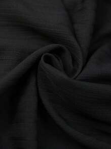 Breezaya Women's Casual Resort Embroidered Cap Sleeve Loose Blouse - Black - View 3