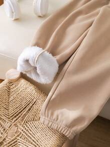 Bộ 3 món: Bộ trang phục dệt kim thoải mái hàng ngày cho bé trai, gồm áo nỉ rộng rãi nhiều màu, quần và túi đeo chéo hình khủng long, thích hợp đi học, đi chơi, mùa thu/đông, có lót giữ nhiệt, dày dặn - Nhiều màu - Xem 4