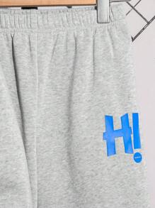 Quần áo trẻ em mùa thu Áo hoodie xám cho bé trai Áo hoodie bé trai Áo len chéo Bộ ba món có áo cánh cài nút Áo sơ mi dài tay cho bé trai Áo len cardigan màu nâu Áo cardigan dài tay Áo cánh mùa thu Áo cánh đen Quần chạy bộ cho bé trai, Lông cừu, Dày - Xám - Xem 7