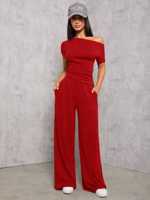 SHEIN PETITE 深灰色针织女式修身套装