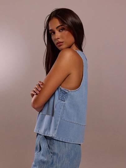 Avantive 女士乡村音乐会外出浅色洗水牛仔上衣