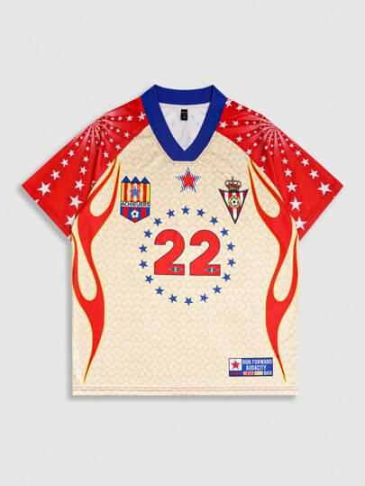 Street Life Maglietta da calcio a maniche corte da uomo, adatta per uso quotidiano, primavera e estate