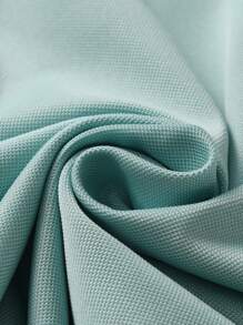 SHEIN 2pcs/Set Young Boy Casual Letter Embroidered Short Sleeve Polo Shirt & Pants Set, Summer - Mint Green - View 6