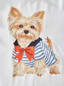 SHEIN 2pcs/Set Young Girl Round Neck Short Sleeve T-Shirt And Mini Skirt, Fashion Summer Set Toddler Girl Clothes 6t - Baby Blue - View 6