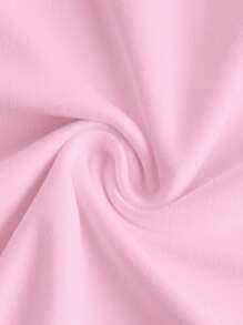 SHEIN EZwear 2 件套女士简约舒适褶皱抹胸和吊带背心套装，适合夏季，黑色和粉色 - 彩色 - 查看 5