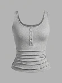Slaydiva Multipack Black + White Casual And Versatile CA Scalloped Top, Deep U-Neck And Racerback Basic Women's Tank Top