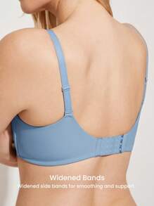 LUVLETTE Dream Curve Support+ Blue Wireless Push Up T-Shirt Basic SizeFreedom Bra No Show Underwear Comfortable Must-Haves
