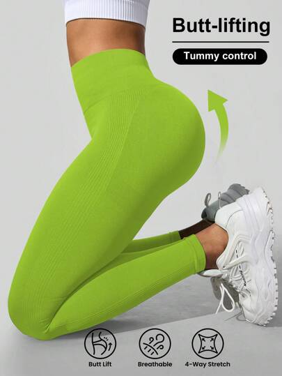 Slayform 女式高腰无缝修身紧身裤 - 弹性柔软触感速干透气四向拉伸紧身裤，适合跑步、骑行、瑜伽、泡菜球运动、休闲