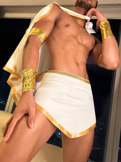 DrisQ Men's Costume (Gloves X2, Arm Band, Cape) Bridallingerie Costume Set Sexy Halloween