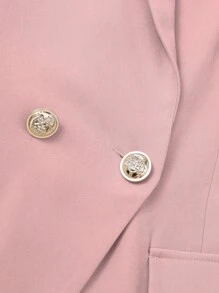 Franclia Setelan Wanita Lengan Panjang Kerah Berlekuk Warna Aprikot, Pakaian Musim Gugur untuk Wanita - Berwarna merah muda - View 5
